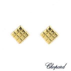 Chopard 18k Yellow Gold Ice Cube Earrings 84/3639-0001